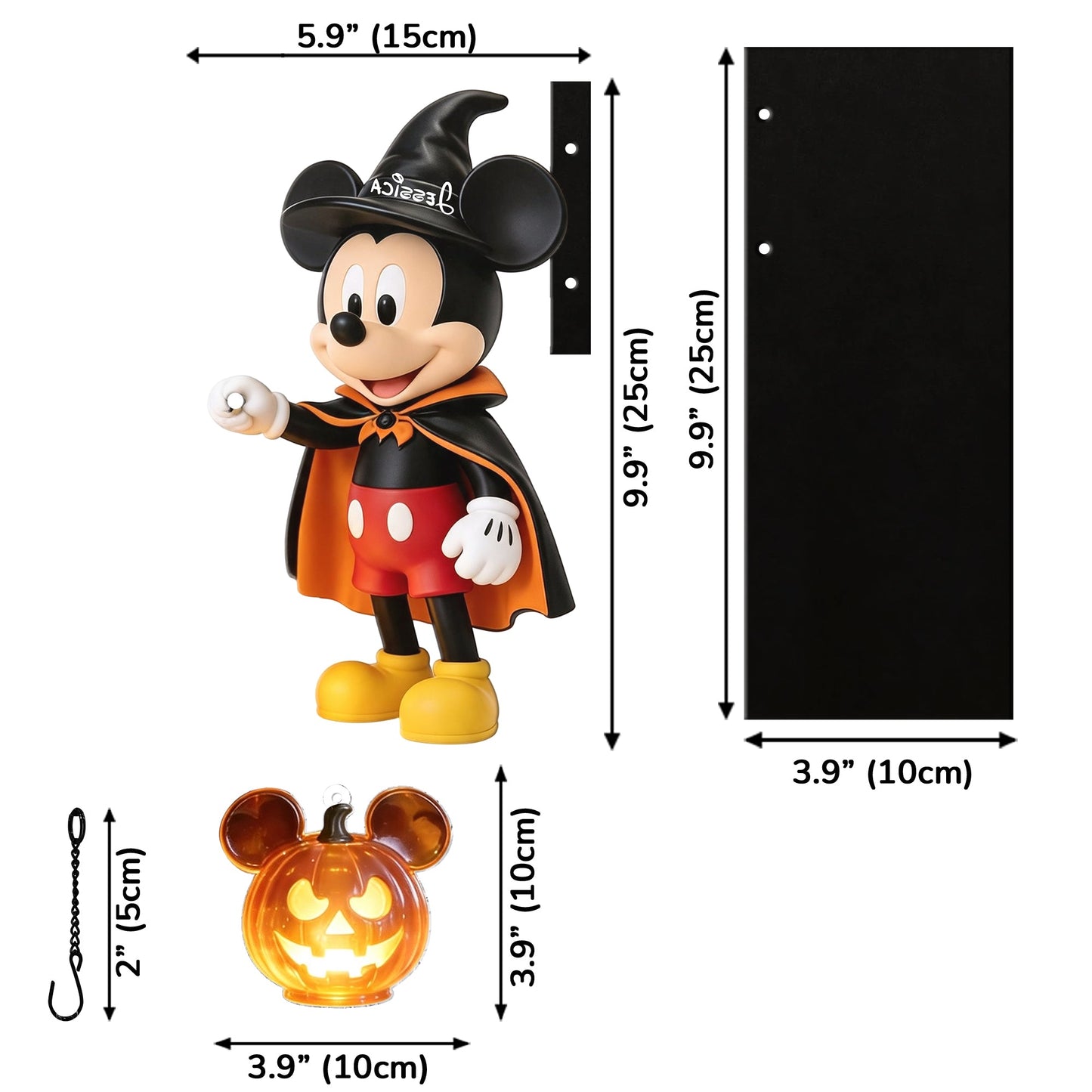 Spooky Night - Personalized Mouse Bookshelf Lamp
