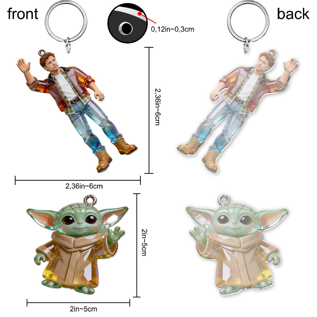 May The Force Be With You - Personalized The Force Keychain With Charms