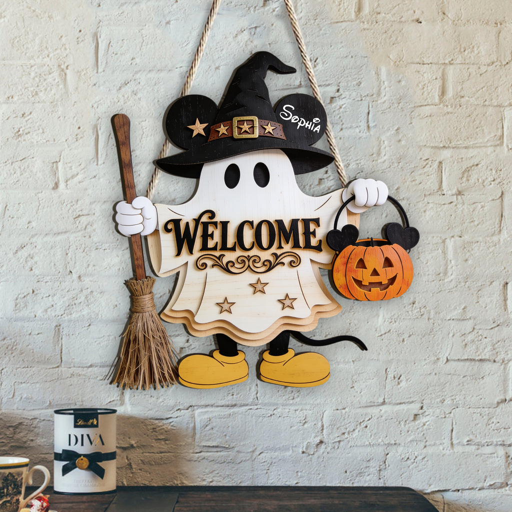 Halloween Is Coming - Personalized Mouse Custom Shaped Wood Sign
