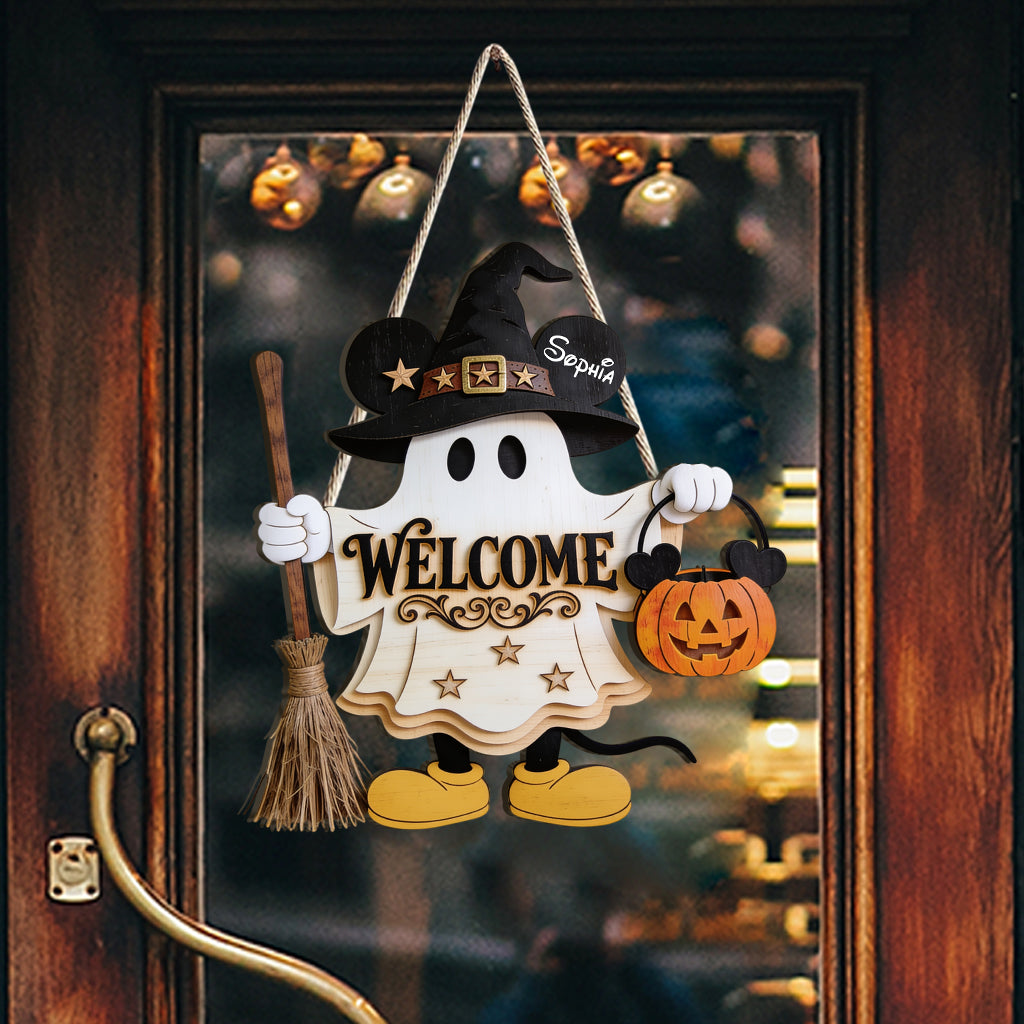 Halloween Is Coming - Personalized Mouse Custom Shaped Wood Sign