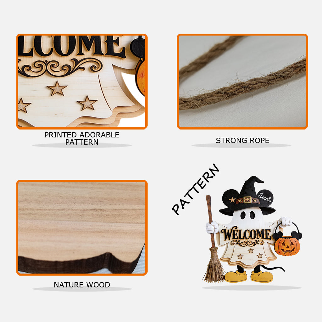 Halloween Is Coming - Personalized Mouse Custom Shaped Wood Sign