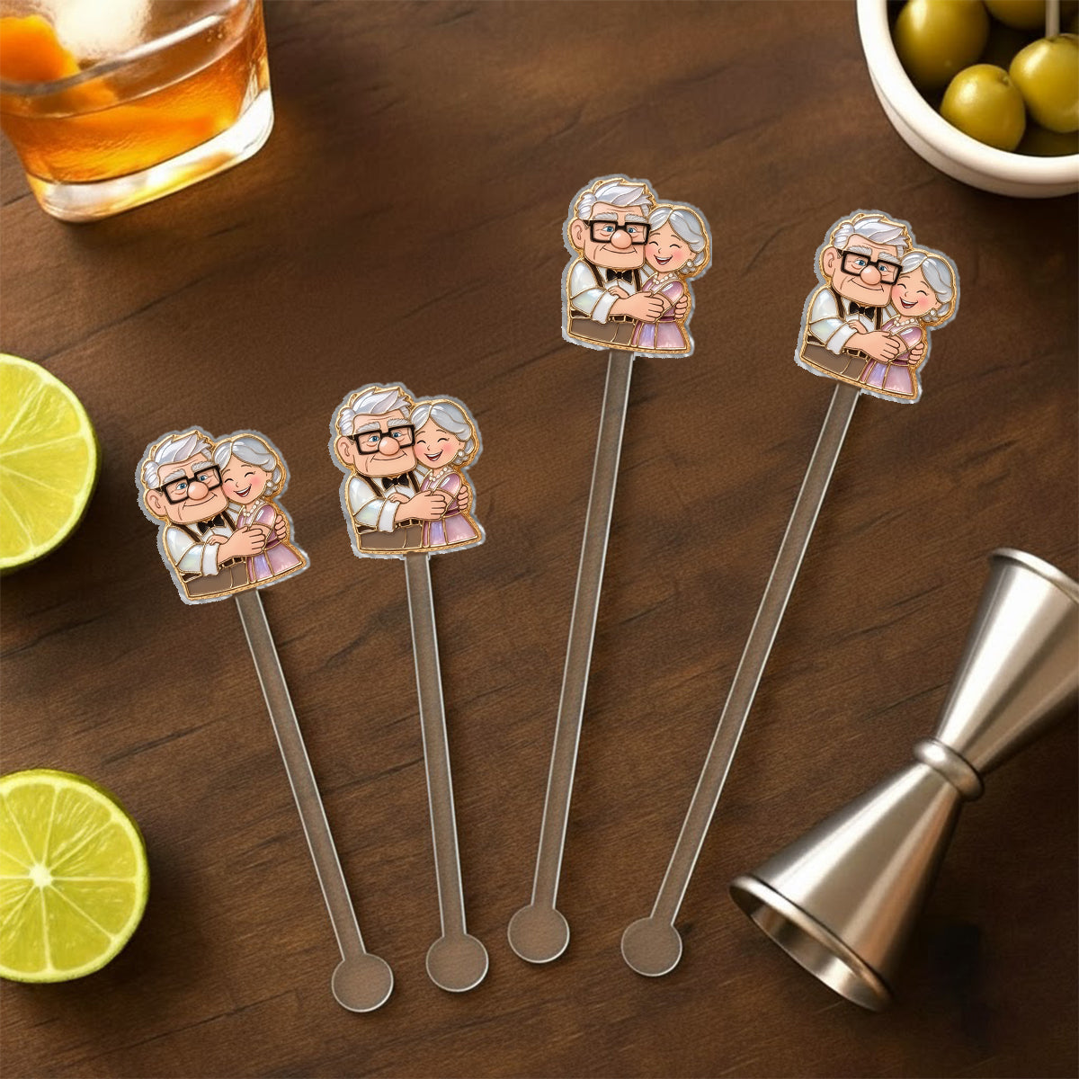 My Greatest Adventure - Personalized Couple Set Accent Mug with Acrylic Stirrers