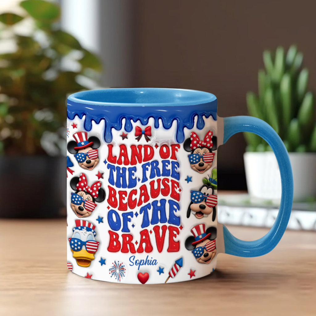 Land Of The Free - Personalized Mouse Accent Mug