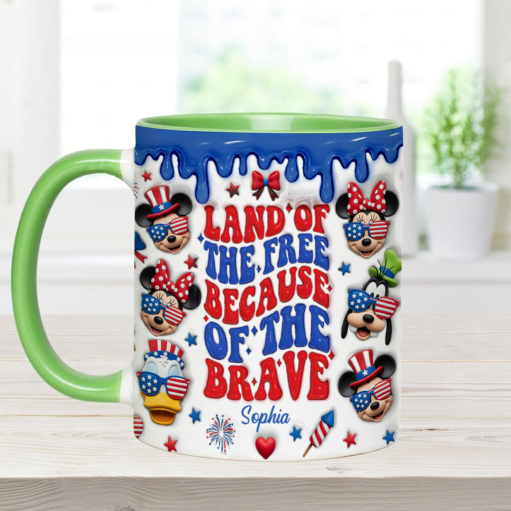 Land Of The Free - Personalized Mouse Accent Mug