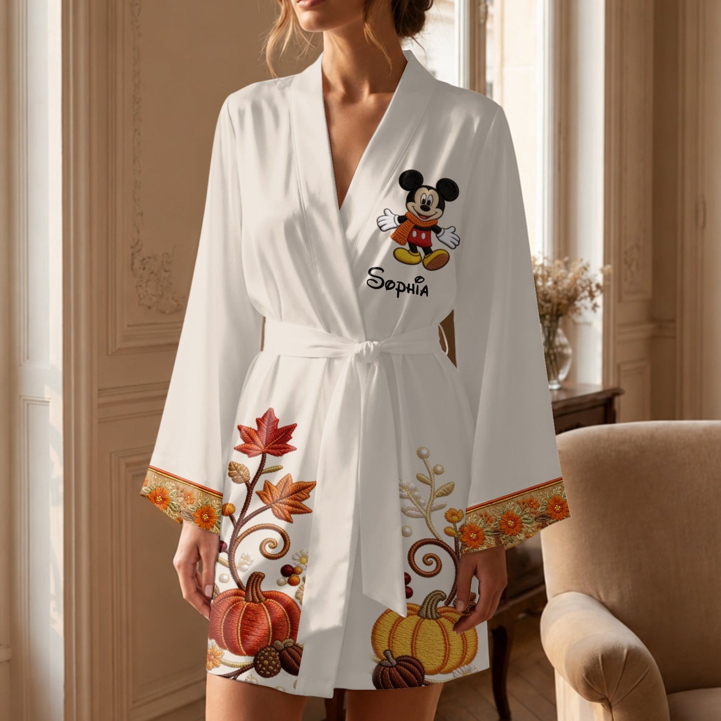 Til The Season - Personalized Mouse Satin Robe