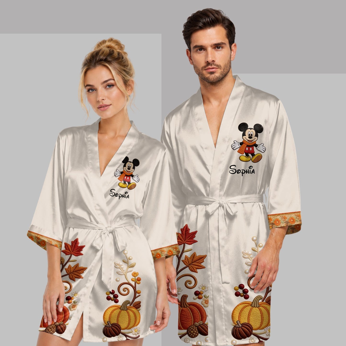 Til The Season - Personalized Mouse Satin Robe