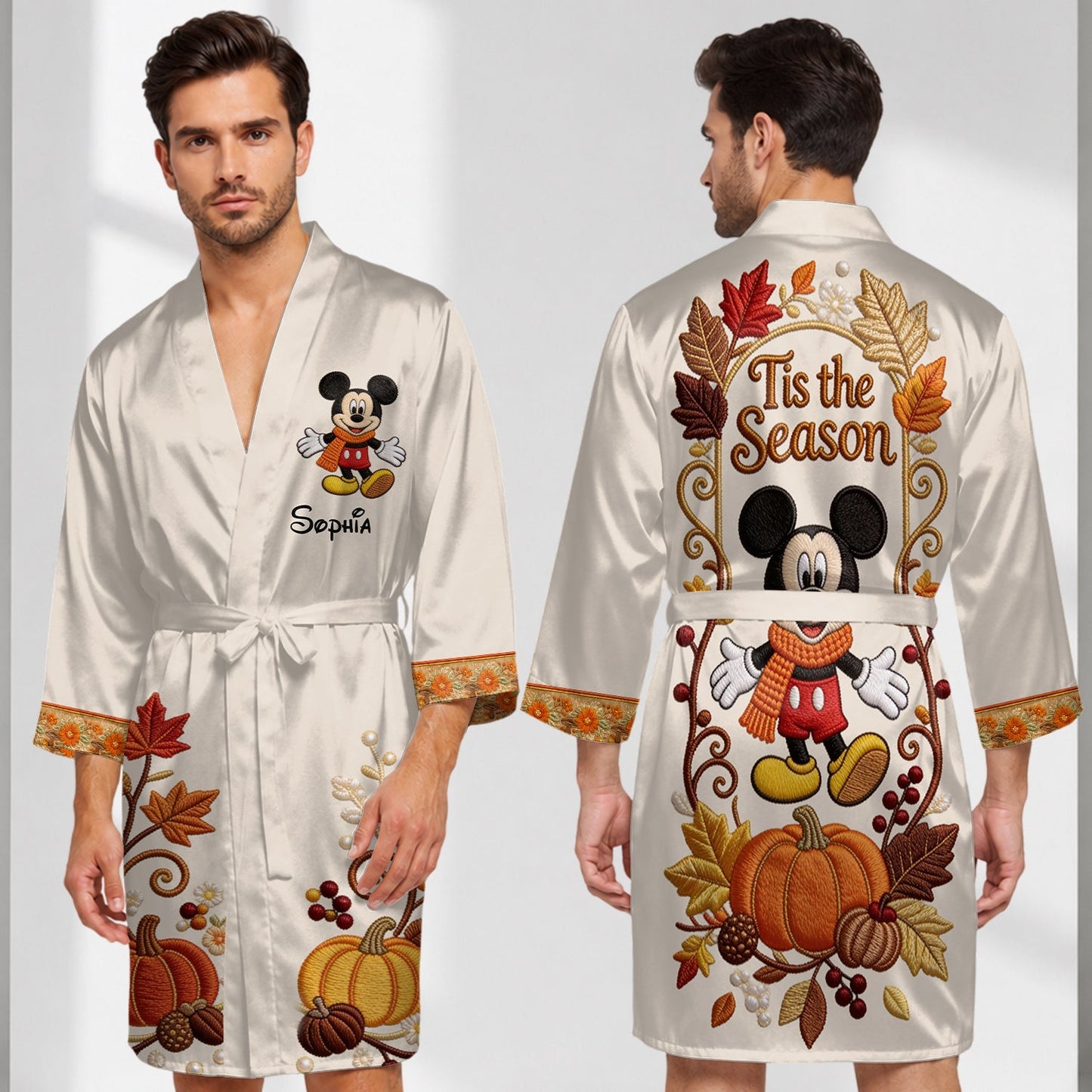 Til The Season - Personalized Mouse Satin Robe