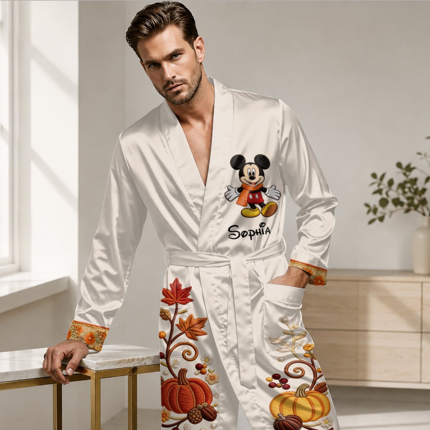 Til The Season - Personalized Mouse Satin Robe