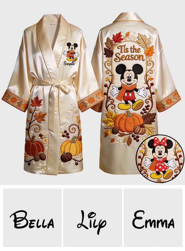 Til The Season - Personalized Mouse Satin Robe