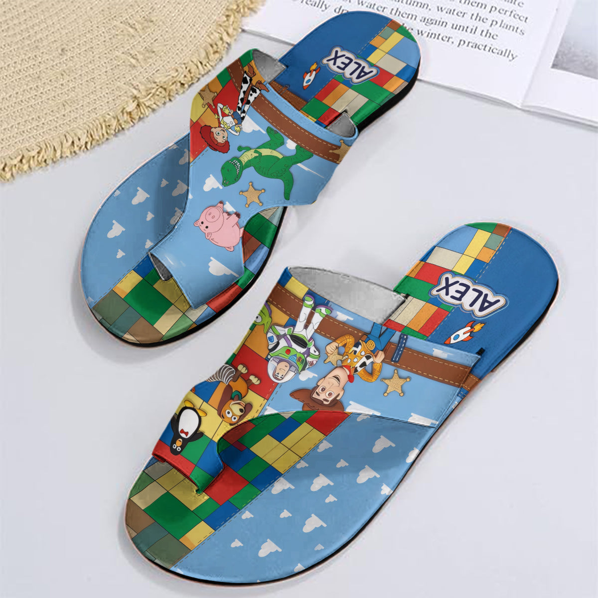 Toy Adventure Character - Personalized Movie For Kids Open Toe Sandals