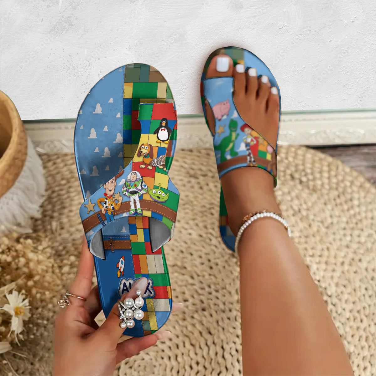 Toy Adventure Character - Personalized Movie For Kids Open Toe Sandals