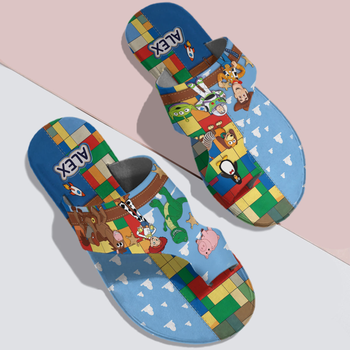 Toy Adventure Character - Personalized Movie For Kids Open Toe Sandals