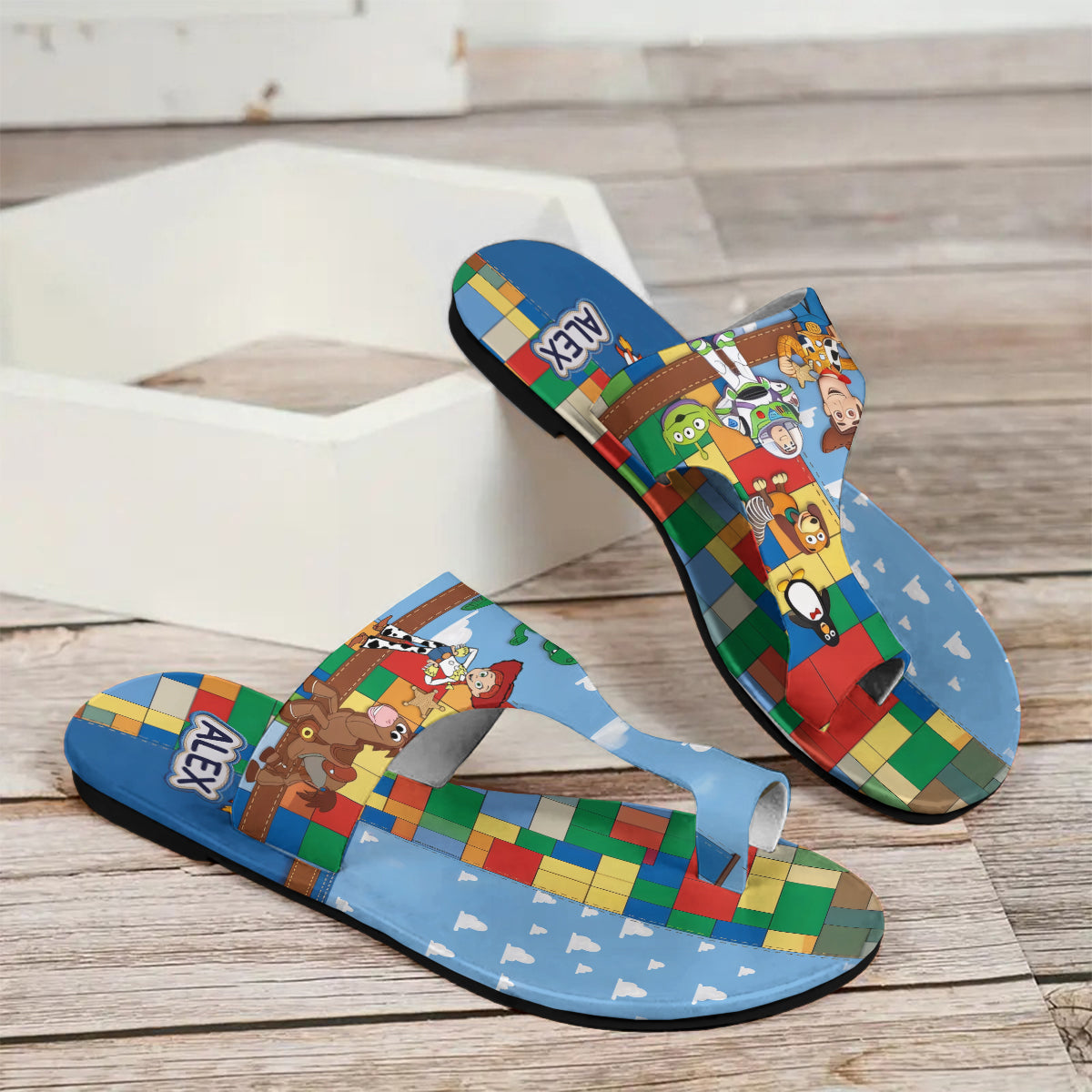 Toy Adventure Character - Personalized Movie For Kids Open Toe Sandals