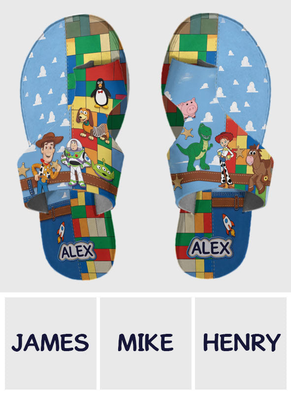 Toy Adventure Character - Personalized Movie For Kids Open Toe Sandals
