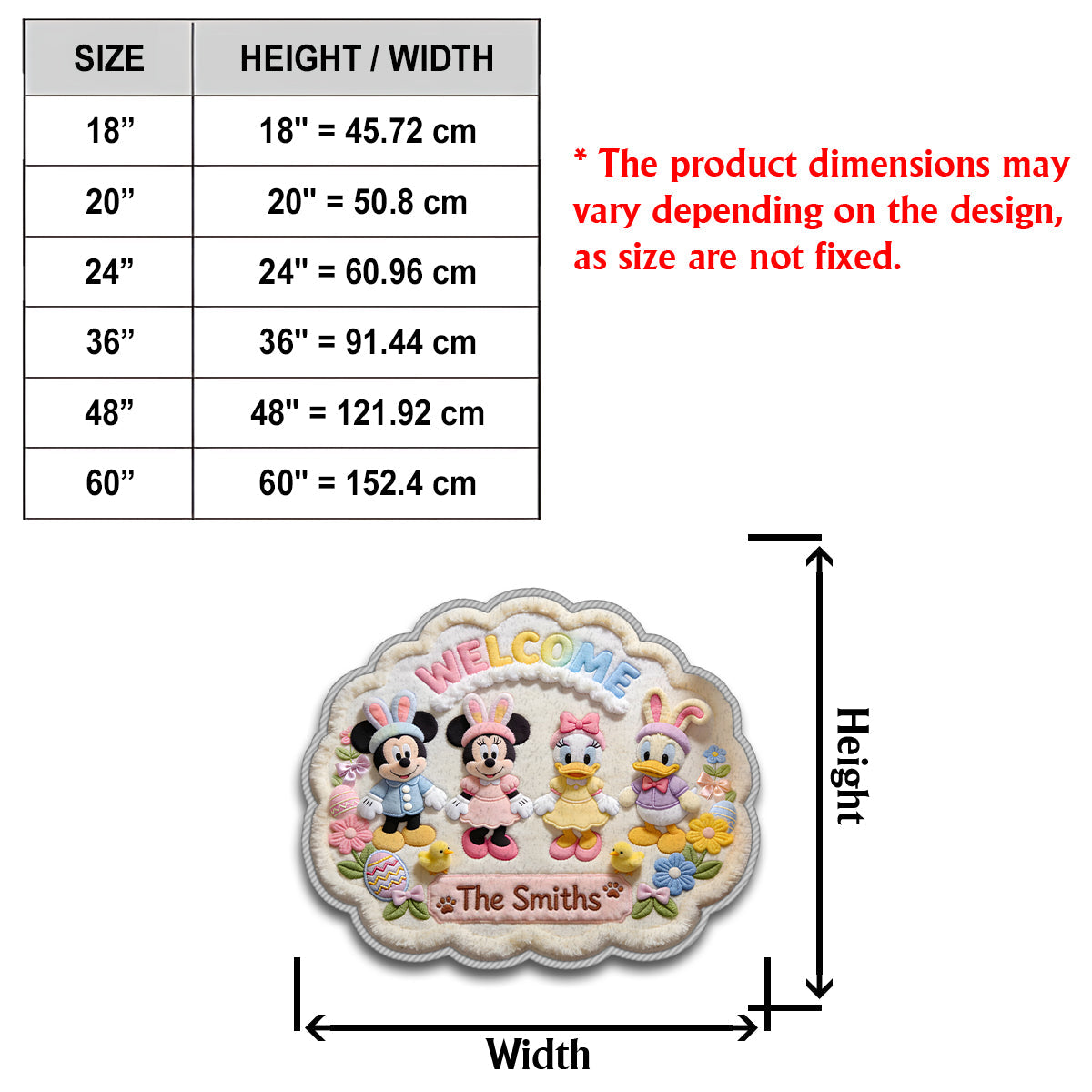 Easter's Day Magical Friends - Personalized Mouse Non-Slip Tufted Rug