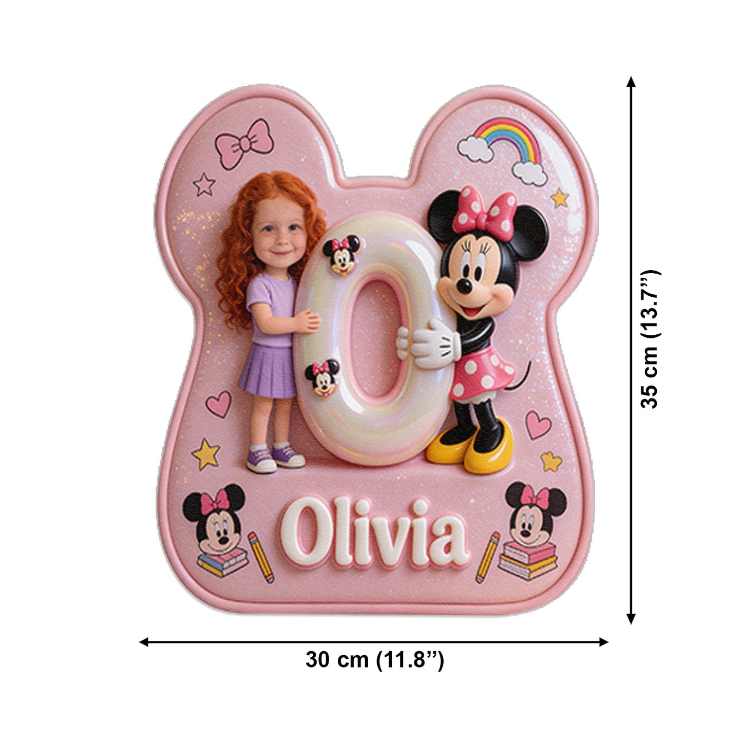 Custom Photo, Alphabet, Any Character - Personalized Kid Changeable Leather Patch Backpack