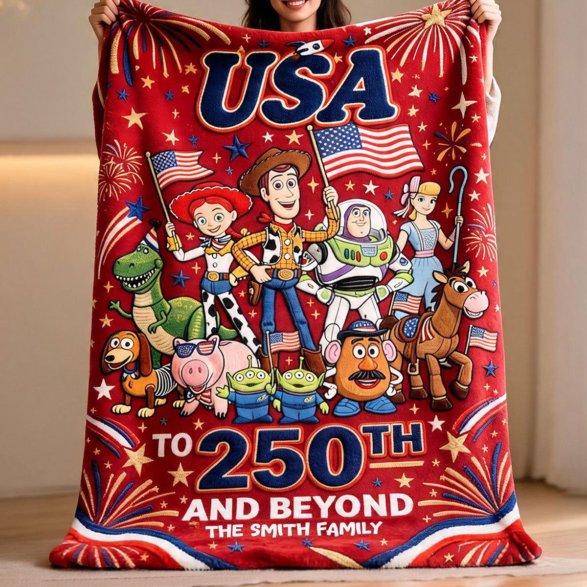 To 250th And Beyond - Personalized Movie For Kids Blanket