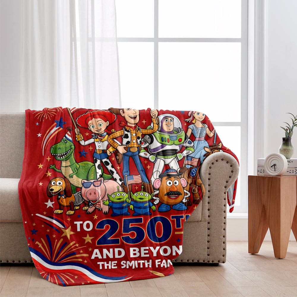 To 250th And Beyond - Personalized Movie For Kids Blanket