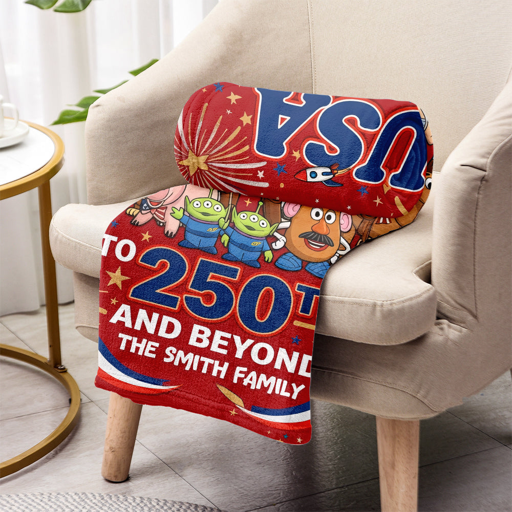 To 250th And Beyond - Personalized Movie For Kids Blanket