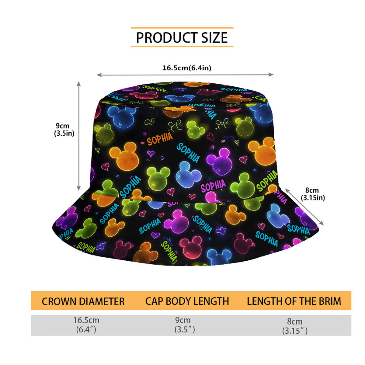 Magical Dream Suitable to Go Out - Personalized Mouse Bucket Hat