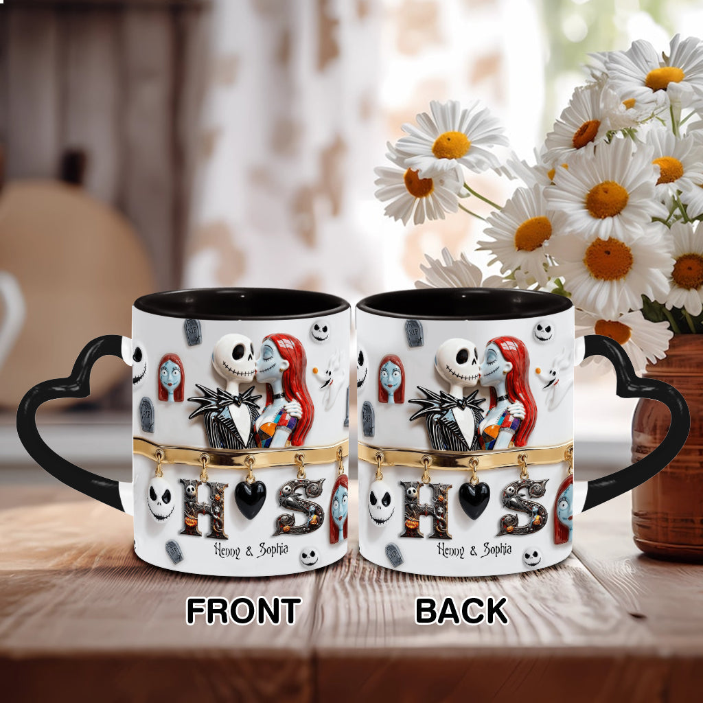 Till Death Do Us Part - Personalized Nightmare Heart Handle Mug