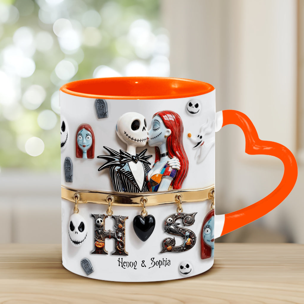 Till Death Do Us Part - Personalized Nightmare Heart Handle Mug