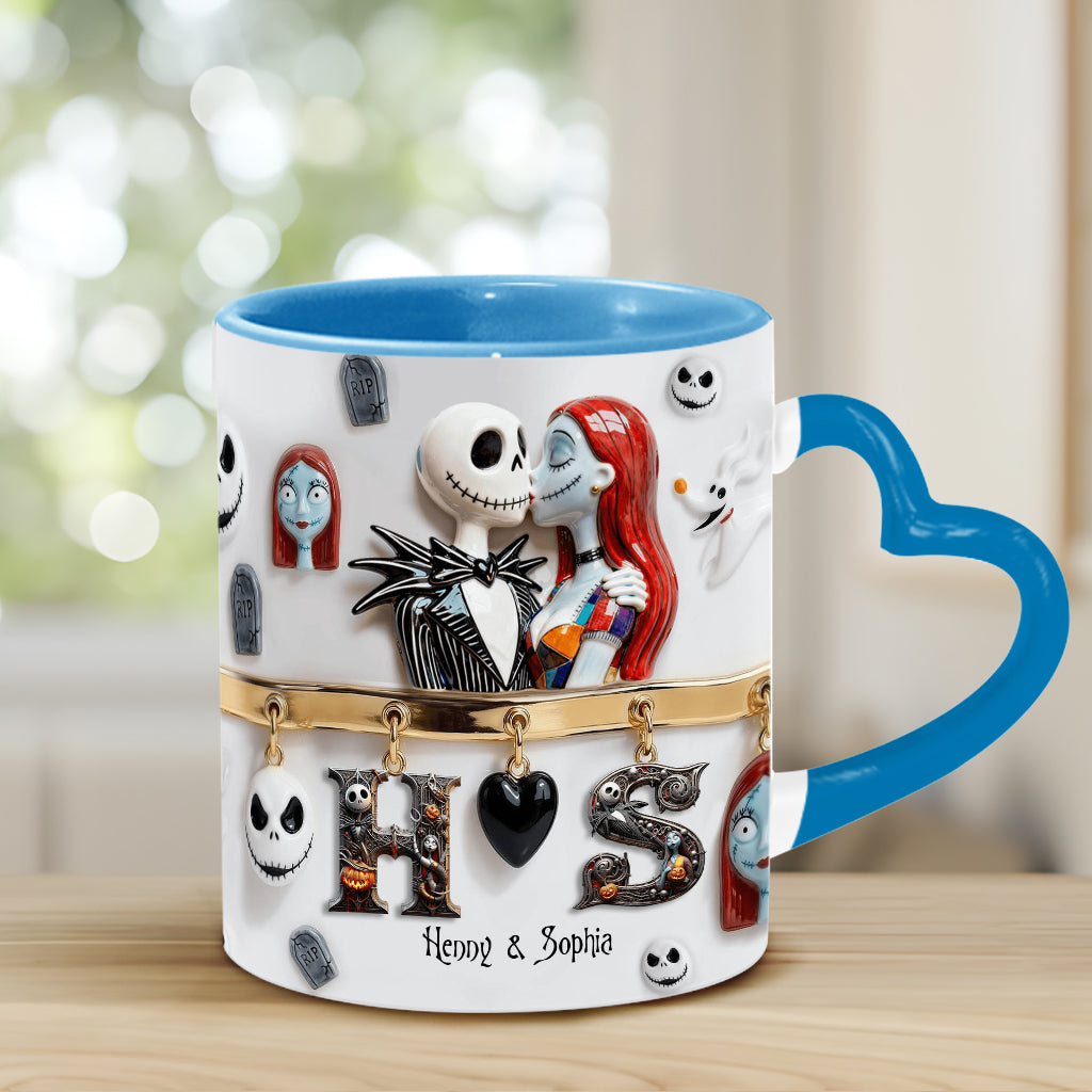 Till Death Do Us Part - Personalized Nightmare Heart Handle Mug