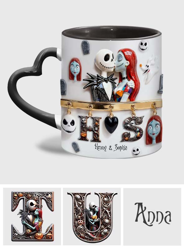 Till Death Do Us Part - Personalized Nightmare Heart Handle Mug
