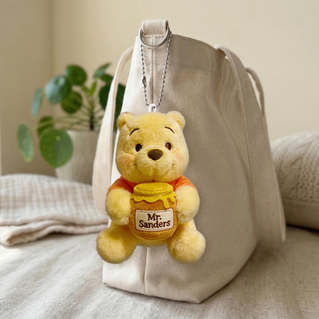 Honey Bear - Personalized Yellow Bear Plush Keychain