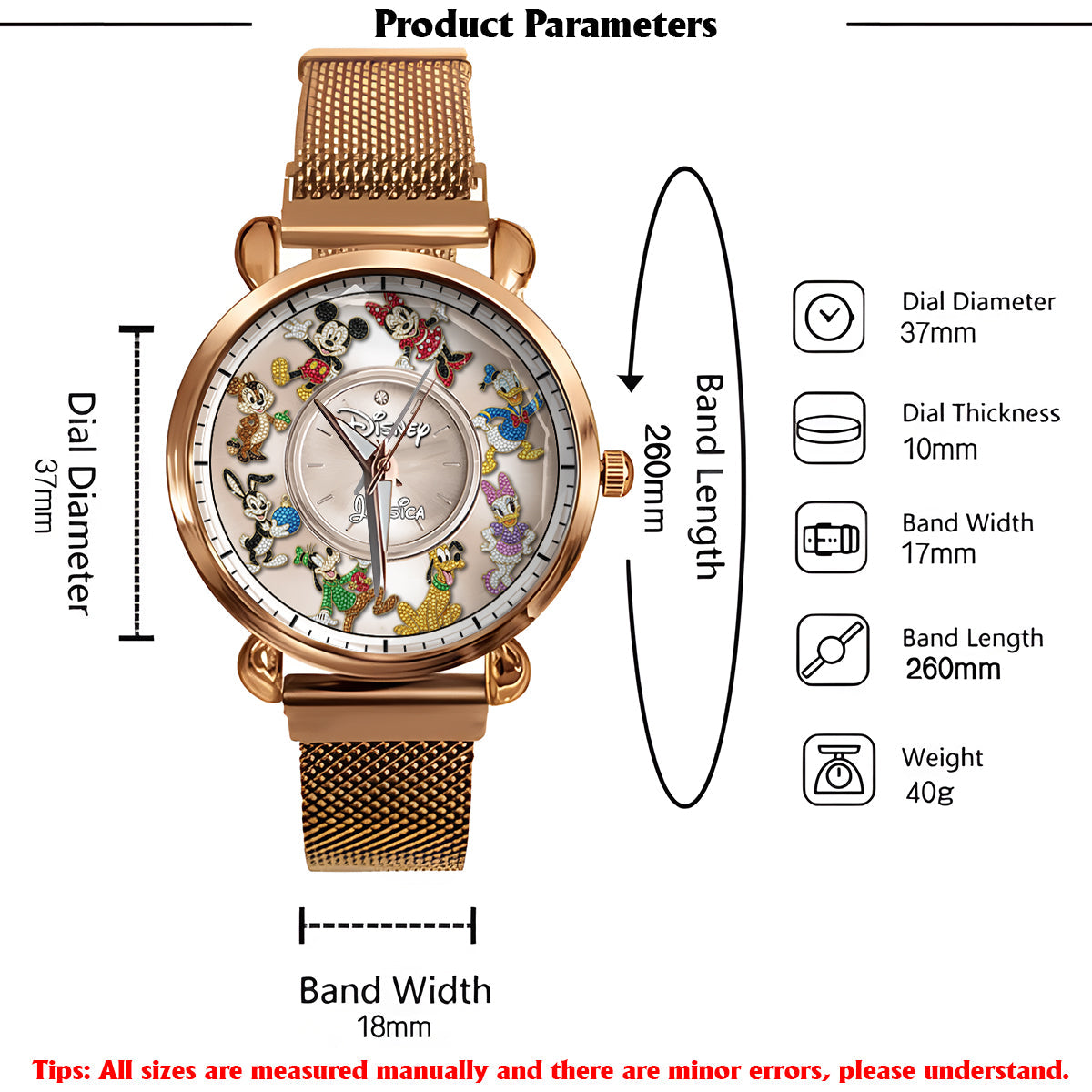 Magical Friends - Personalized Mouse Women Hand Watch