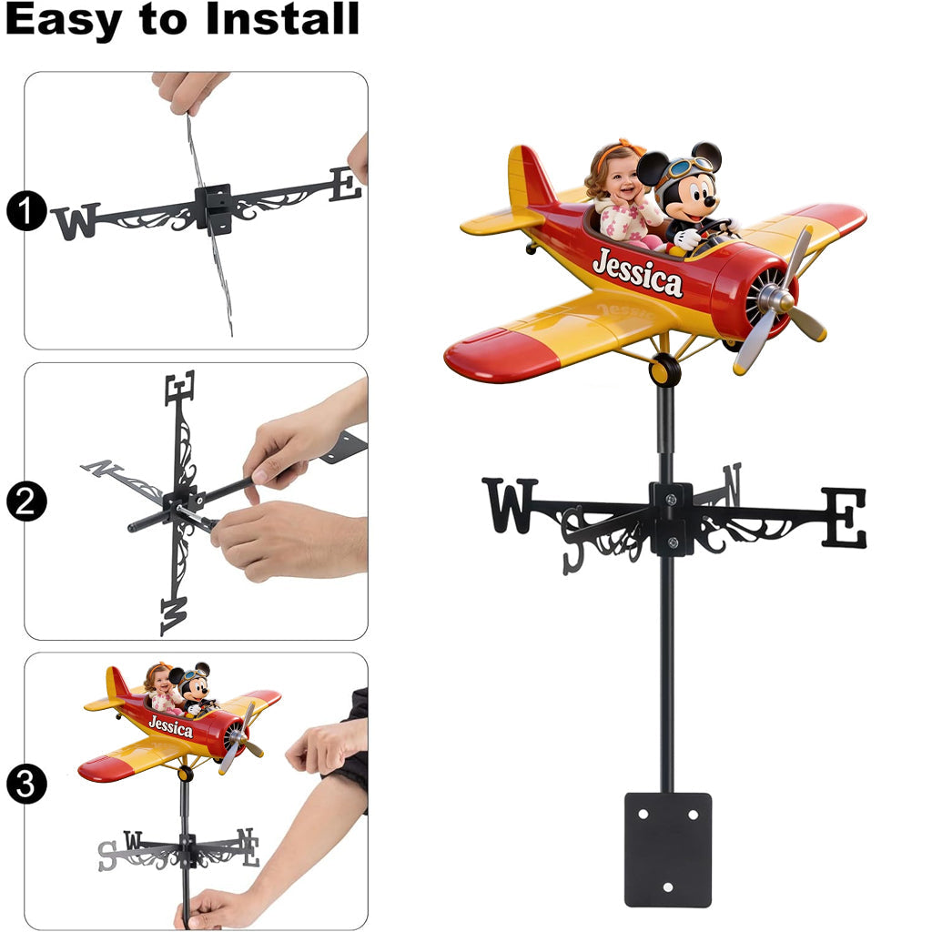 Fly With Mouse Friend - Personalized Mouse Weather Vane
