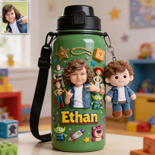 To Infinity & Beyond - Personalized Toy Story Kid Bottle With Plush Charm