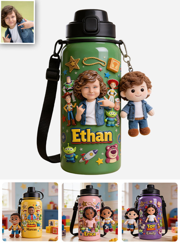 To Infinity & Beyond - Personalized Toy Story Kid Bottle With Plush Charm