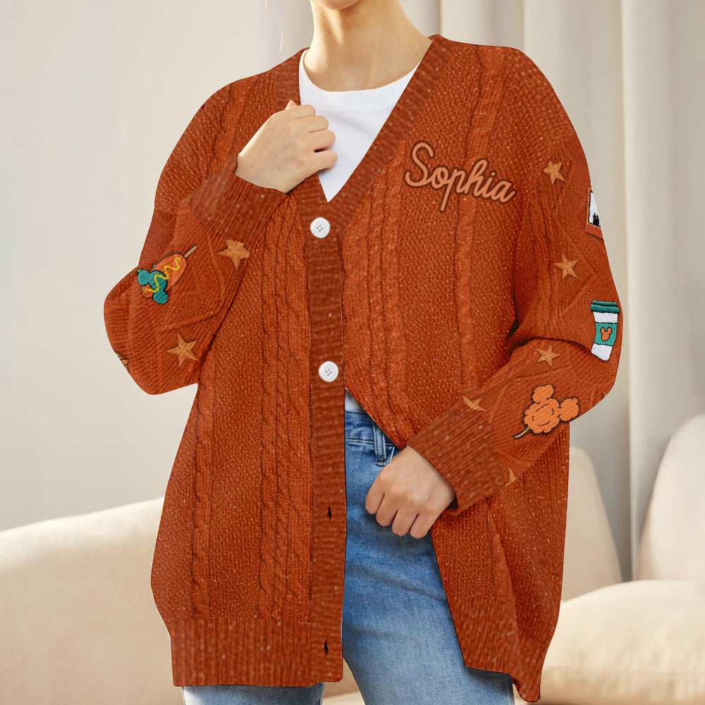 Life Of A Park Girl - Personalized Mouse Cardigan Sweater