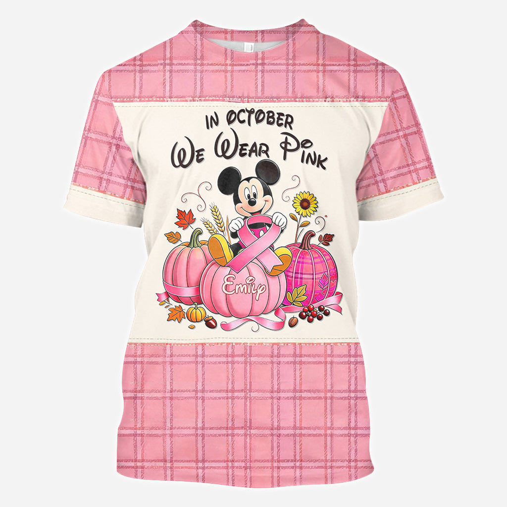 In October We Wear Pink - Personalized Breast Cancer Awareness All Over Shirt