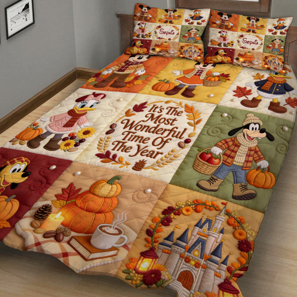 It's The Most Beautiful Of The Year - Personalized Mouse Quilt Set