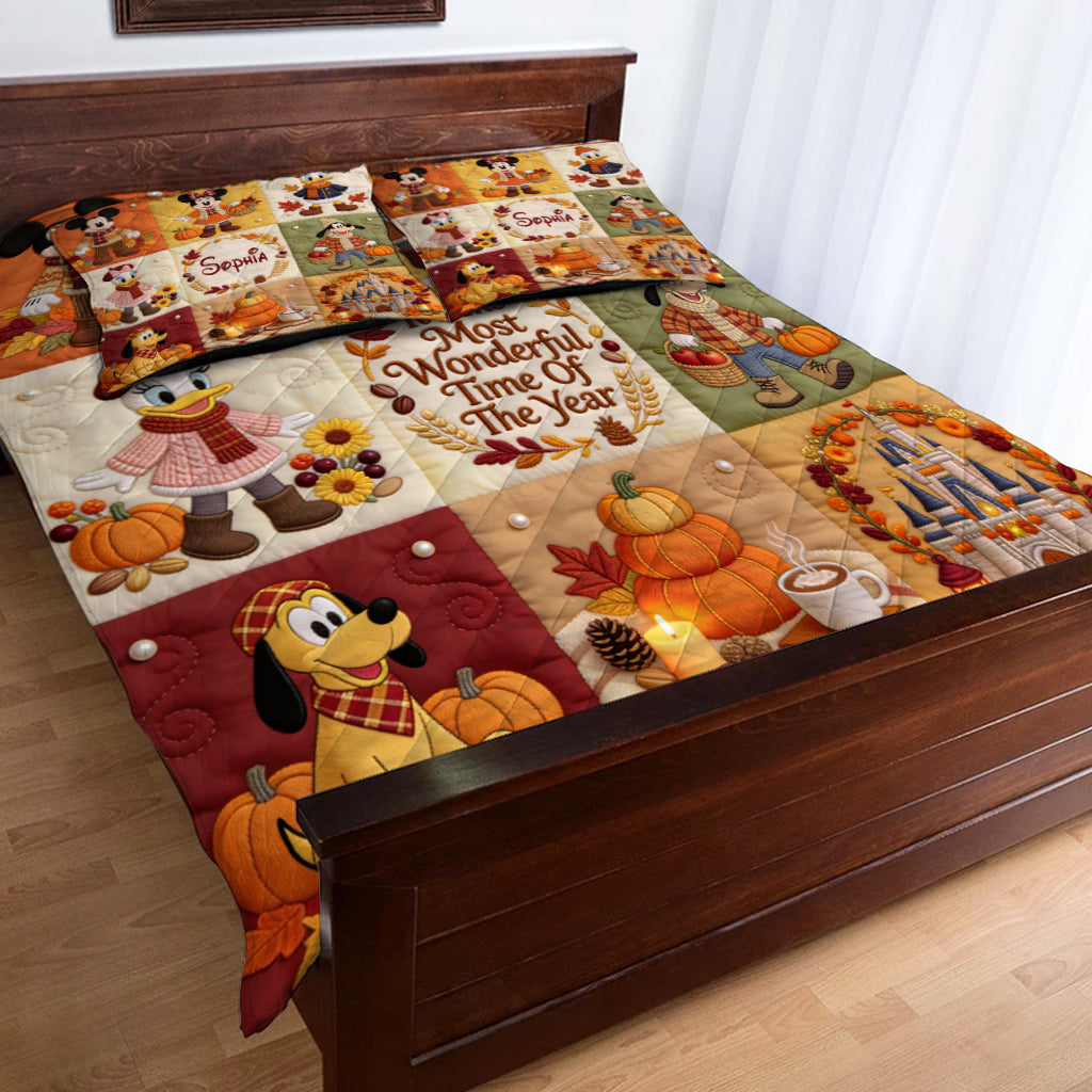 It's The Most Beautiful Of The Year - Personalized Mouse Quilt Set
