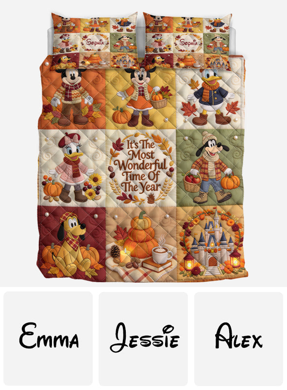 It's The Most Beautiful Of The Year - Personalized Mouse Quilt Set