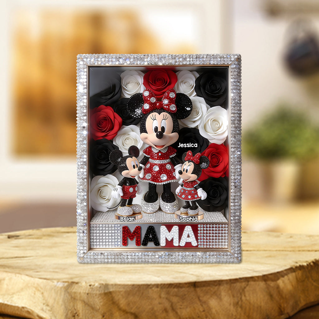 The Best Mom/Grandma On Earth - Personalized Mouse Custom Shaped Acrylic Plaque