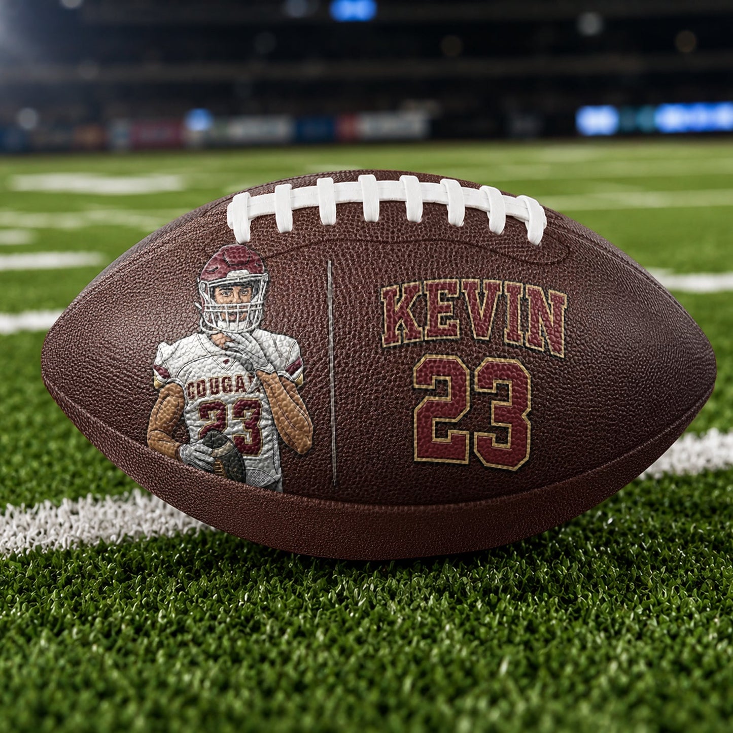 Any Photo Love Football - Personalized Football Multi-Sport Ball