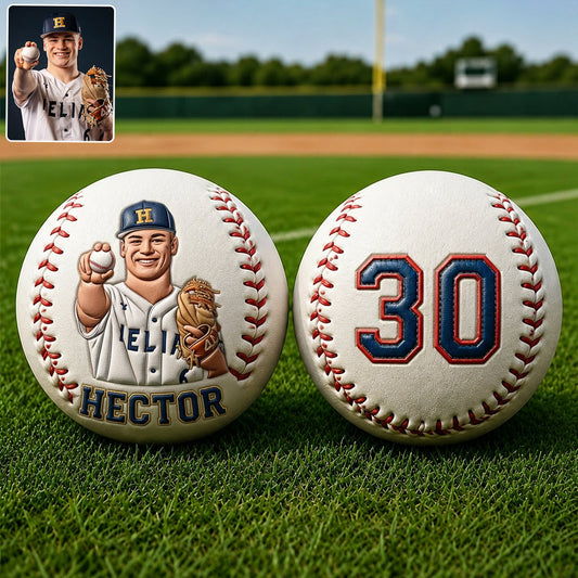 Any Photo Love Baseball - Personalized Baseball Multi-Sport Ball