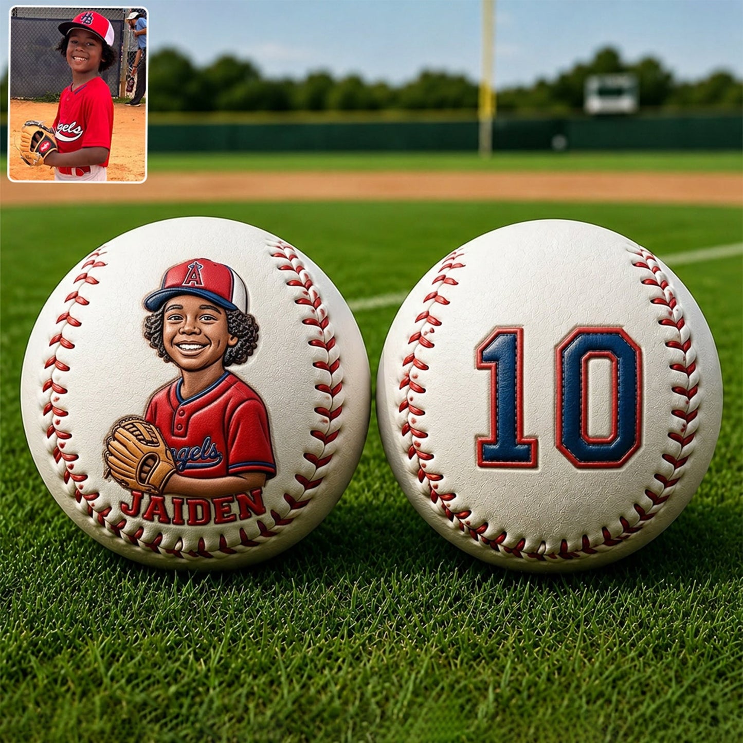 Any Photo Love Baseball - Personalized Baseball Multi-Sport Ball