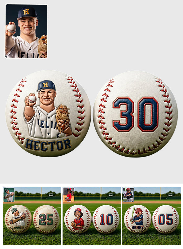 Any Photo Love Baseball - Personalized Baseball Multi-Sport Ball