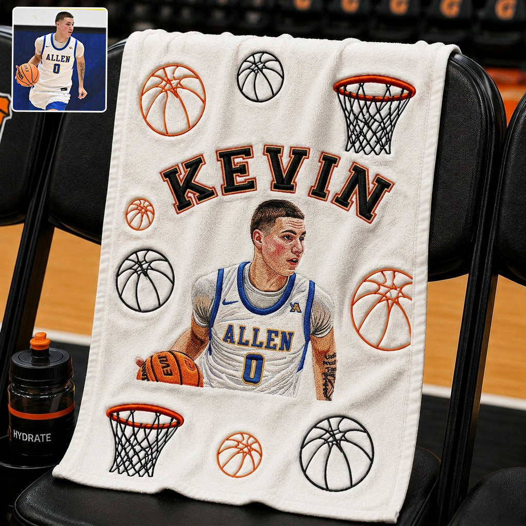 Any Photo Unique Sport Towel - Personalized Basketball Towel