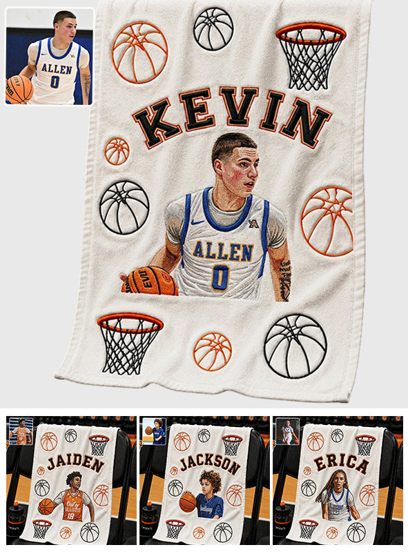 Any Photo Unique Sport Towel - Personalized Basketball Towel