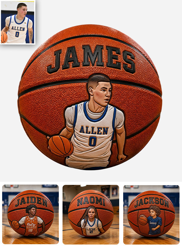 Any Photo Love Basketball - Personalized Basketball Multi-Sport Ball