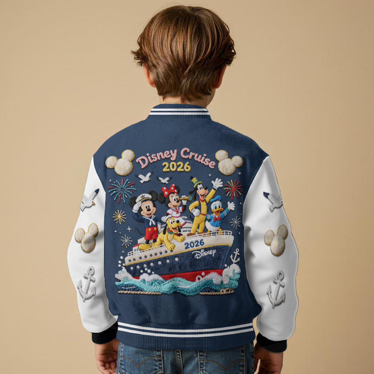 Cruise Trip - Personalized Mouse Varsity Jacket