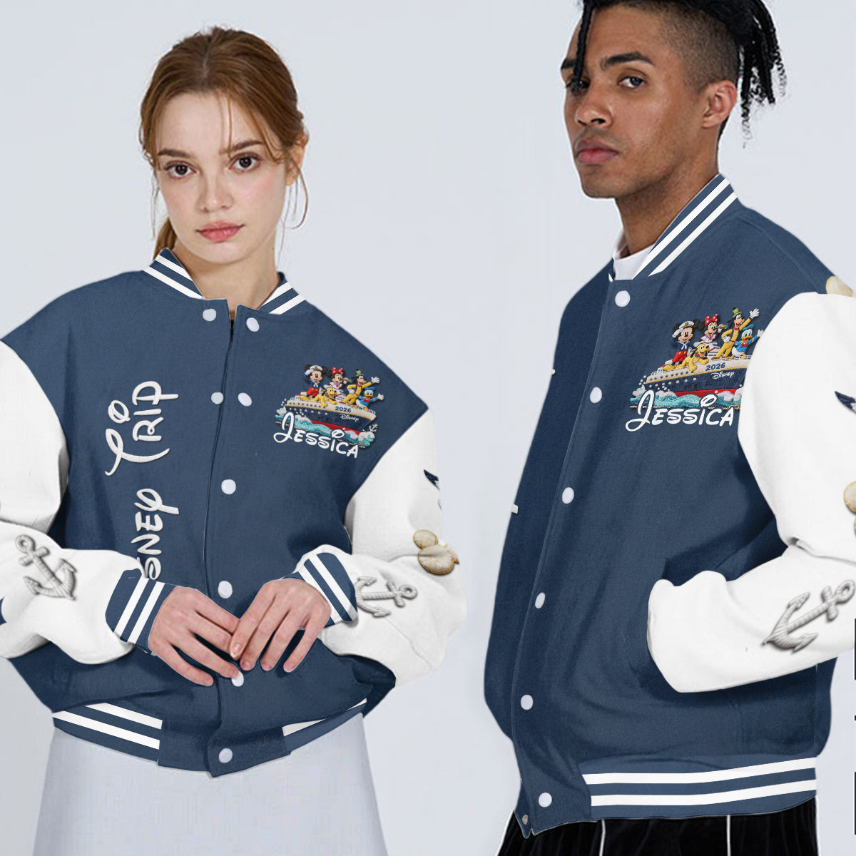 Cruise Trip - Personalized Mouse Varsity Jacket