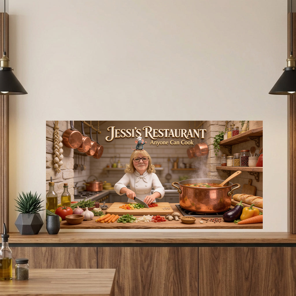 Funny Mouse Chef Oil-Proof Backsplash Decal - Personalized Cooking Wall Decal