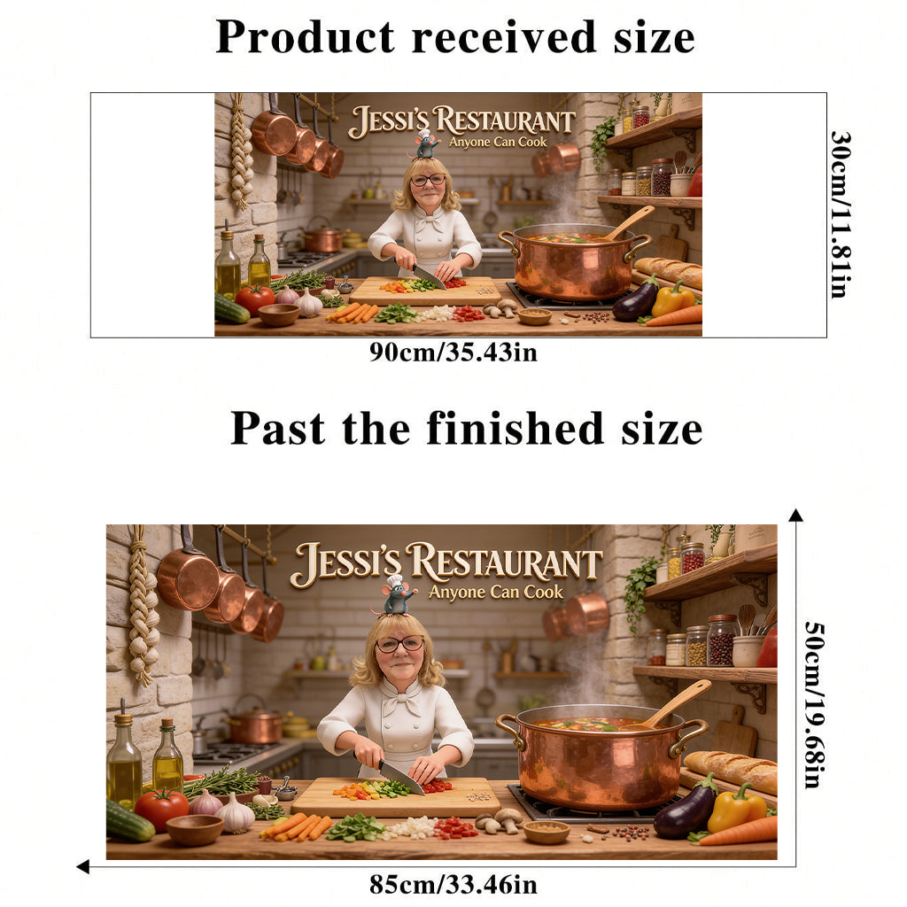 Funny Mouse Chef Oil-Proof Backsplash Decal - Personalized Cooking Wall Decal